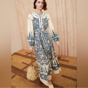 NWT Ulla Johnson Blue Cream Lenai Kemala Dress 6
